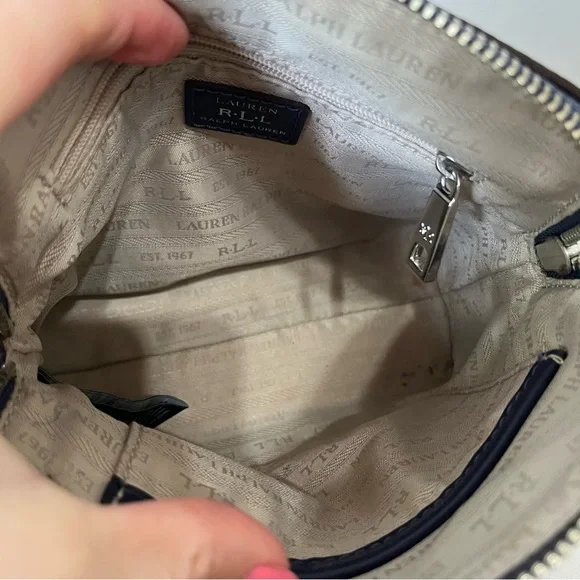 Lauren Ralph Lauren Red White Blue Crossbody Bag Lindley Alissa - Picture 8 of 16